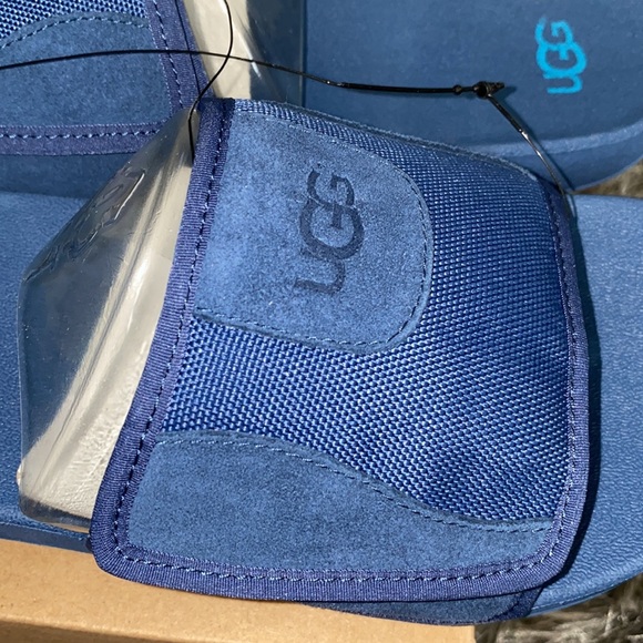 Uggs Big Kids Beach Slides Blue 🩴 - Picture 11 of 16
